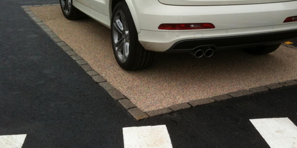 car park parking bay road demarcations